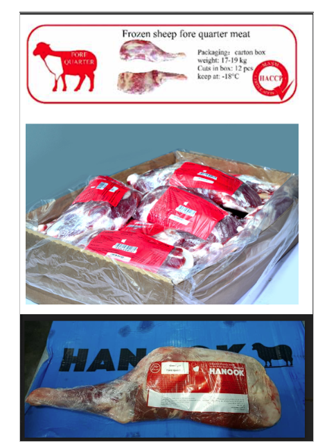 Frozen sheep fore quarter meat 401
